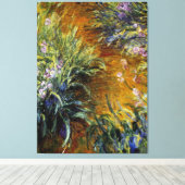 Het pad door de Irises Canvas Afdruk (Insitu (Houten vloer))