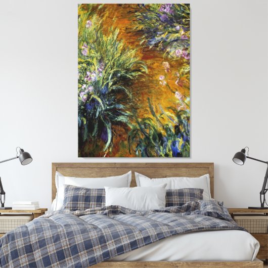 Het pad door de Irises Canvas Afdruk (Insitu (Slaapkamer))