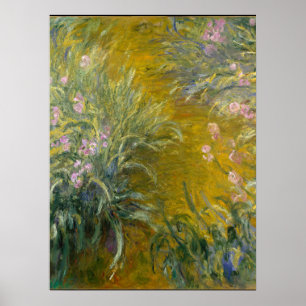 Het pad door de Irises - Claude Monet Poster