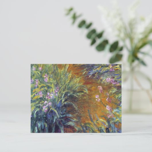 Het pad door de Irises door Claude Monet Briefkaart (Staand voorkant)