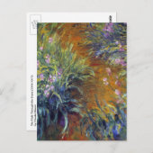 Het pad door de Irises door Claude Monet Briefkaart (Voorkant / Achterkant)