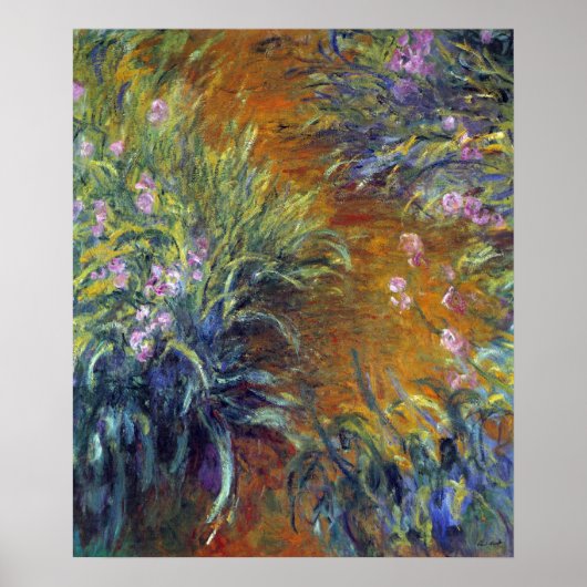 Het pad door de Irises door Claude Monet Poster (Voorkant)