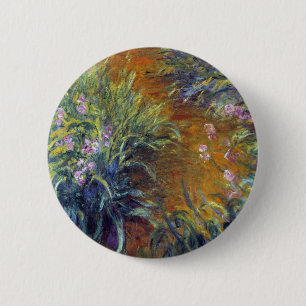 Het pad door de Irises door Claude Monet Ronde Button 5,7 Cm