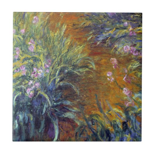 Het pad door de Irises door Claude Monet Tegeltje (Voorkant)