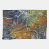 Het pad door de Irises door Claude Monet Theedoek (Horizontaal)