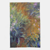 Het pad door de Irises door Claude Monet Theedoek (Verticaal)