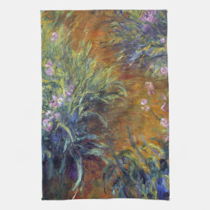 Het pad door de Irises door Claude Monet Theedoek