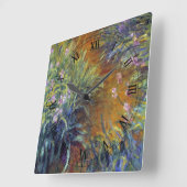 Het pad door de Irises door Claude Monet Vierkante Klok (Hoek)