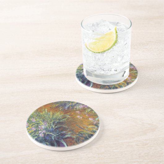 Het pad door de Irises door Claude Monet Zandsteen Onderzetter (Zijkant)