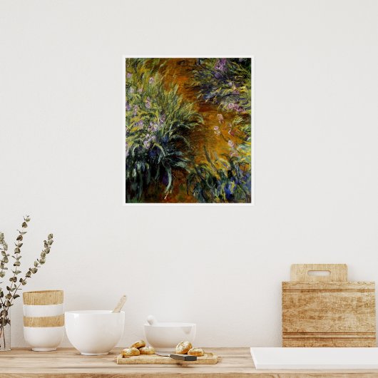 Het pad door de Irises Poster (Keuken)