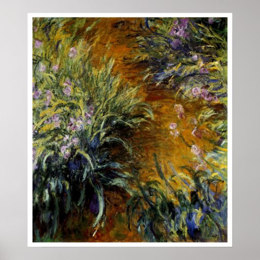 Het pad door de Irises Poster (Voorkant)