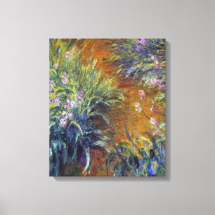 Het pad door de irissen door Claude Monet Canvas Afdruk