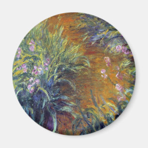 Het pad door de irissen door Claude Monet Magneet