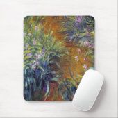 Het pad door de irissen door Claude Monet Muismat (Met muis)