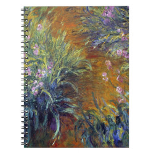 Het pad door de irissen door Claude Monet Notitieboek