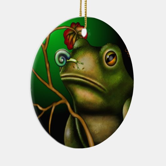 Het pad en de slak II Keramisch Ornament (Rechts)