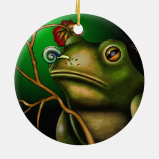 Het pad en de slak II Keramisch Ornament (Achterkant)