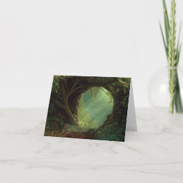 Het pad gevouwen Wenskaart Kaart