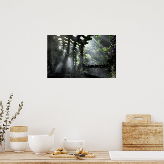 Het pad in de schaduw poster (Keuken)