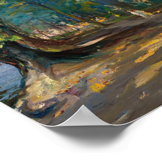 Het pad langs de rivier | Sir John Lavery Poster (Hoek)