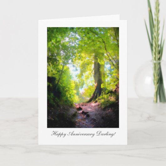 Het pad lijkt steepest, Happy Anniversay Darling Kaart (Voorkant)