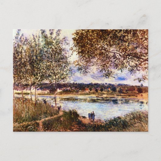 Het pad naar de oude veerboot, 1880, door Alfred S Briefkaart (Voorkant)