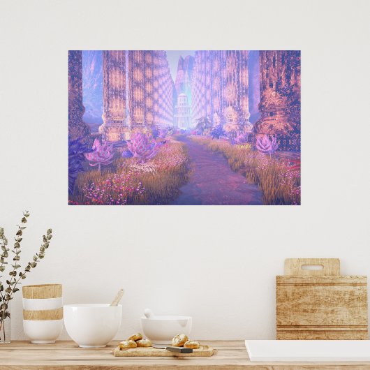 Het pad naar de tempel poster (Keuken)
