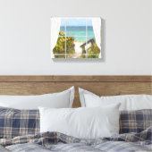 Het pad naar het strand canvas afdruk (Insitu (Slaapkamer))