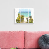 Het pad naar het strand canvas afdruk (Insitu (Woonkamer))