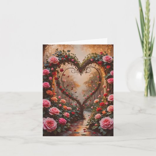 Het Pad naar Mijn Hart Valentijn Kaart (Voorkant)