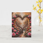 Het Pad naar Mijn Hart Valentijn Kaart (Gele Bloem)