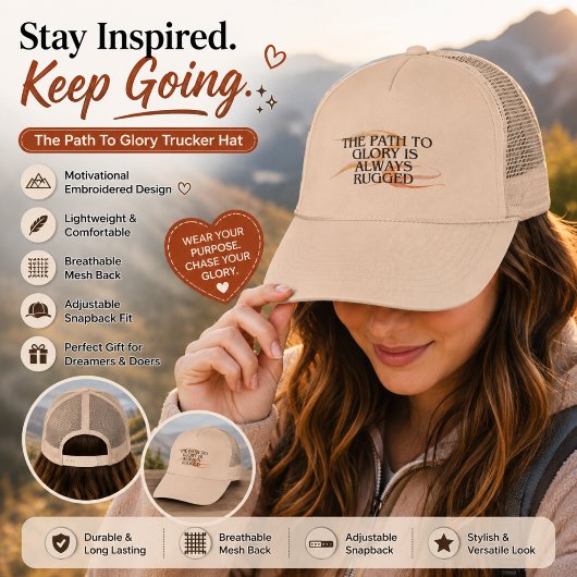"Het pad naar roem" Inspirerende quote Trucker hoe Pet
