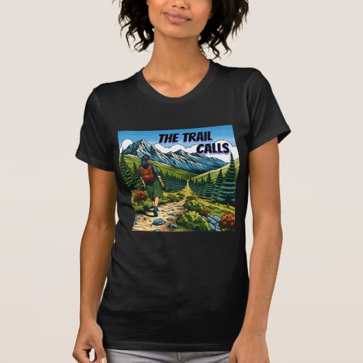 Het pad roept | Vrouw die over een pad wandelt T-shirt (Voorkant)