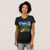 Het pad roept | Vrouw die over een pad wandelt T-shirt (Voorkant volledig)