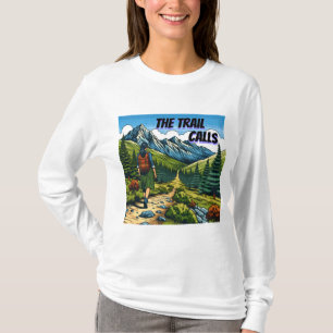 Het pad roept Vrouw die over een pad wandelt T-shirt