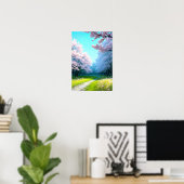 Het pad van de bloesems, de Alley van Sakuras Poster (Thuiskantoor)