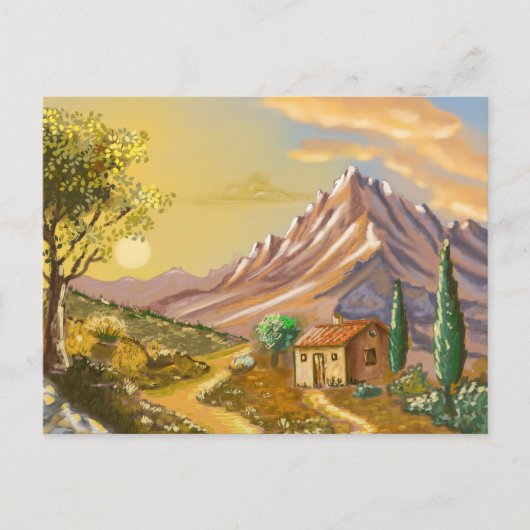 Het pad van de hut briefkaart (Voorkant)