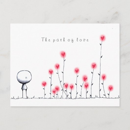 Het pad van de liefde briefkaart (Voorkant)
