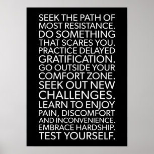 Het pad van de meeste weerstand - Motivatie Poster