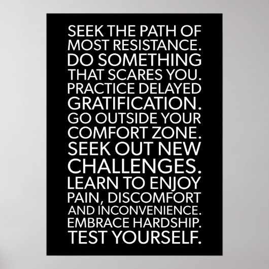 Het pad van de meeste weerstand - Motivatie Poster (Voorkant)
