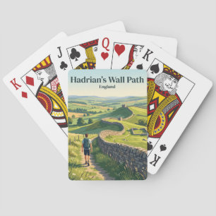 Het pad van de muur van Hadrianus Engeland Pokerkaarten
