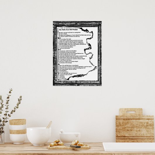 Het pad van de oude vrouw poster (Keuken)