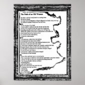 Het pad van de oude vrouw poster (Voorkant)