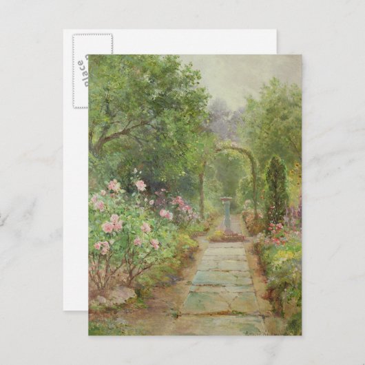 Het pad van de tuin briefkaart (Voorkant / Achterkant)