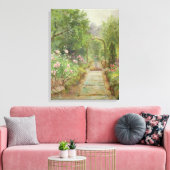 Het pad van de tuin canvas afdruk (Insitu (Woonkamer))