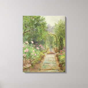 Het pad van de tuin canvas afdruk