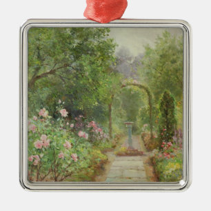 Het pad van de tuin metalen ornament