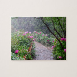 Het pad van de tuin van het Roos Legpuzzel