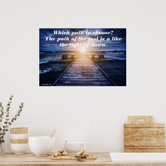 Het pad van het lichte Poster (Keuken)