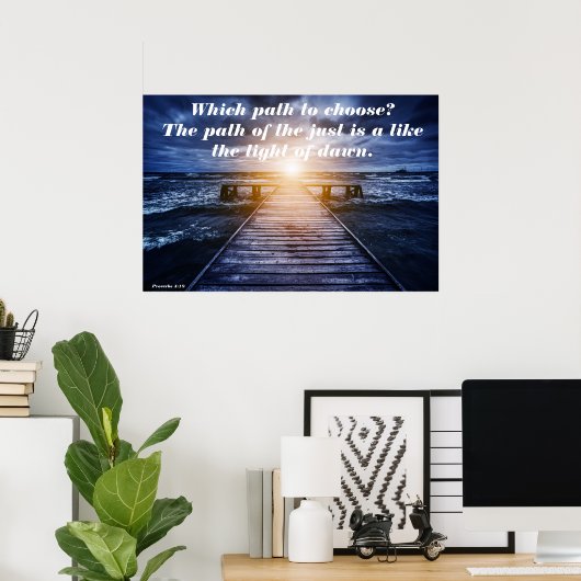 Het pad van het lichte Poster (Thuiskantoor)